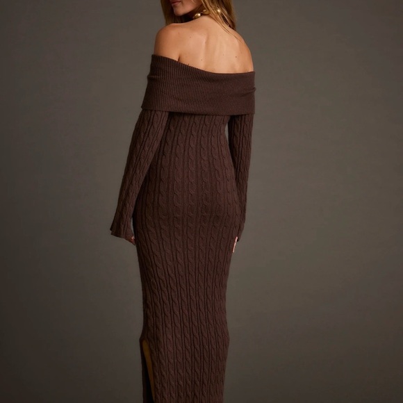 12th Tribe Brown Long Sleeve Dress (Rhiannon) - Picture 3 of 3